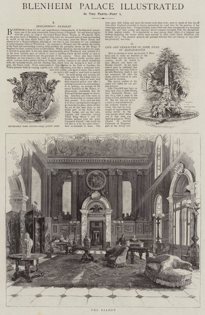 Palacio de Blenheim ilustrado de Henry Edward Tidmarsh
